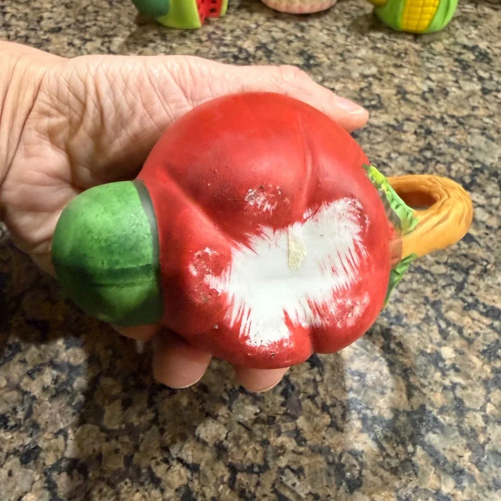 Vintage‎ Style Miniature Ceramic Fruit and Vegetable Teapots Set of 4 Decor